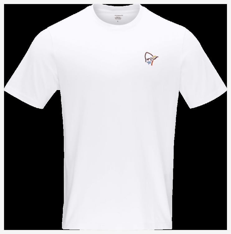 Norrona Heren /29 Katoenen Vikinghead Borduurt-shirt Zuiver Wit