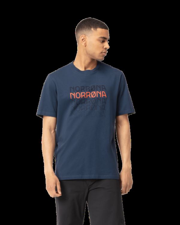 Norrona Heren /29 Katoenen Bolder T-shirt Indigo Nachtblauw