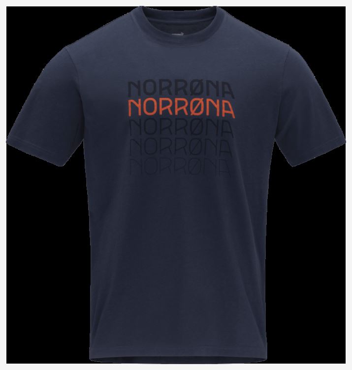 Norrona Heren /29 Katoenen Bolder T-shirt Indigo Nachtblauw