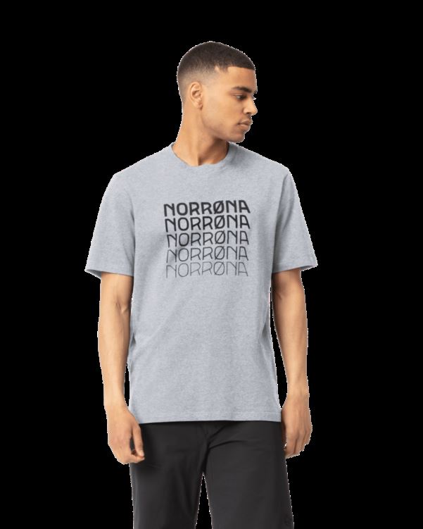 Norrona Heren /29 Katoenen Bolder T-shirt Grijs Gemêleerd