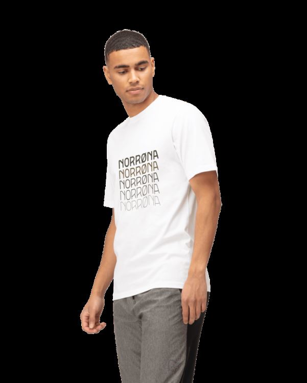 Norrona Heren /29 Katoenen Bolder T-shirt Puur Wit