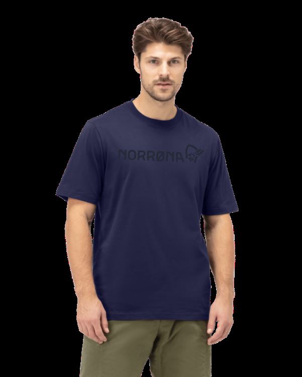 Norrona Heren /29 Katoenen Norronaviking T-shirt Indigo Nachtblauw