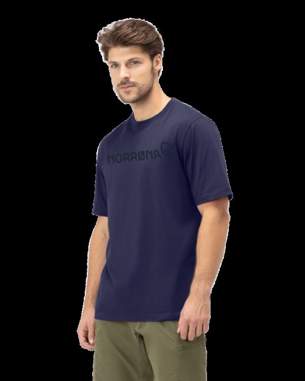 Norrona Heren /29 Katoenen Norronaviking T-shirt Indigo Nachtblauw