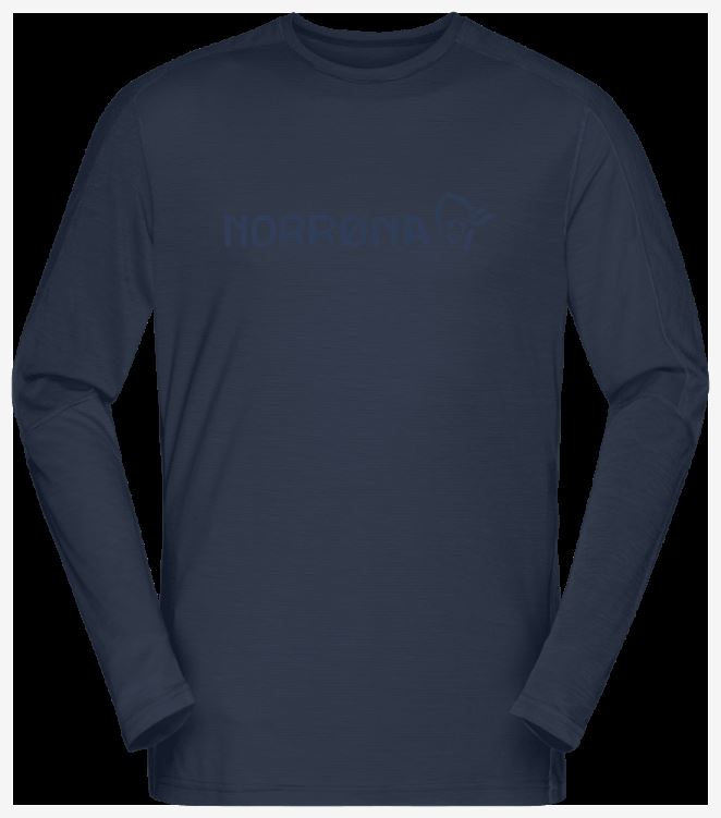 Norrona Heren Falketind Equalizer Merino Ronde Hals Indigo Nachtblauw