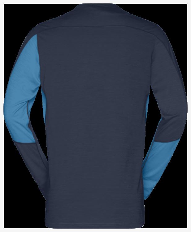 Norrona Heren Falketind Equalizer Merino Ronde Hals Hawaiian Surf/indigo Night