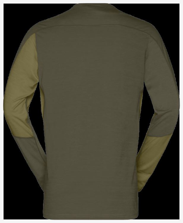 Norrona Heren Falketind Equalizer Merino Ronde Hals Olijfgroen/olijf Nacht