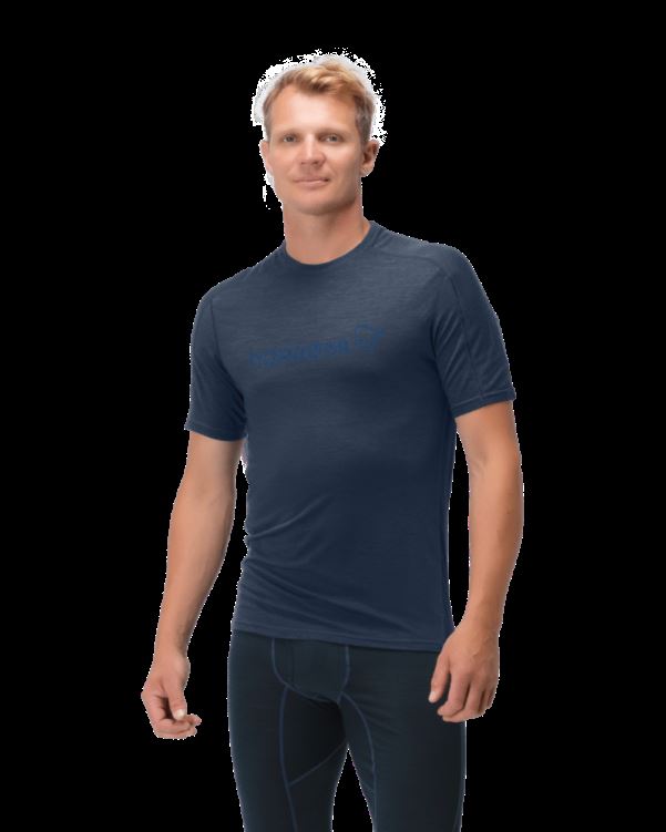 Norrona Heren Falketind Equalizer Merino T-shirt Indigo Nachtblauw