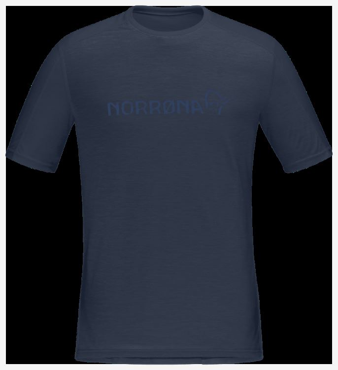 Norrona Heren Falketind Equalizer Merino T-shirt Indigo Nachtblauw