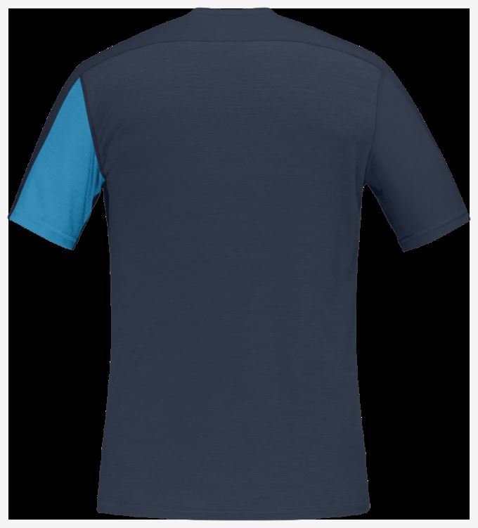 Norrona Heren Falketind Equalizer Merino T-shirt Hawaiian Surf/indigo Night