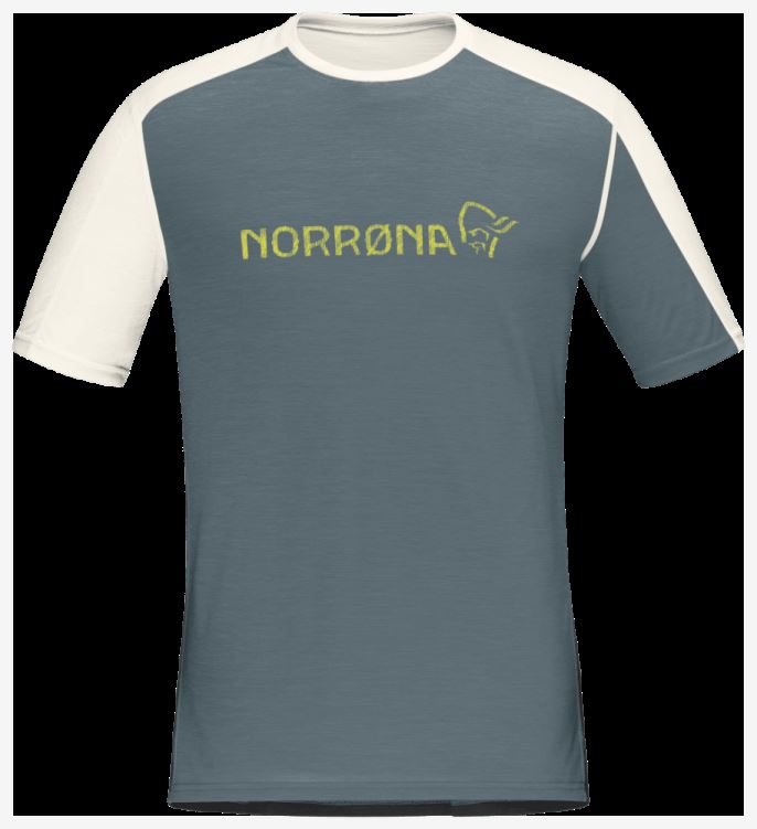 Norrona Heren Falketind Equalizer Merino T-shirt Noord Atlantische/sneeuwklokje