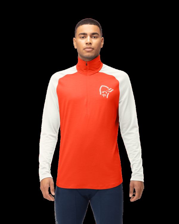 Norrona Heren Pureull Rits Hals Arednalin/sneeuwklokje