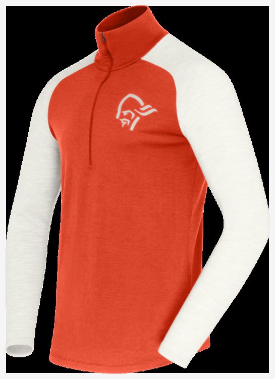 Norrona Heren Pureull Rits Hals Arednalin/sneeuwklokje