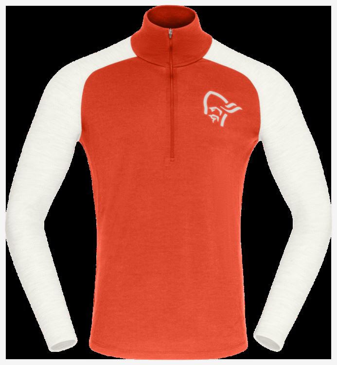 Norrona Heren Pureull Rits Hals Arednalin/sneeuwklokje