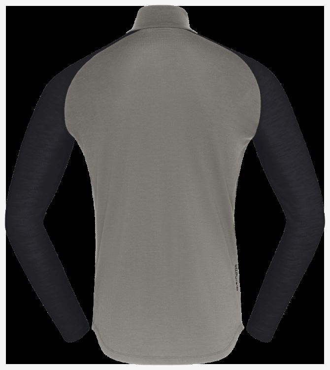 Norrona Pureull Herenritssluiting Castor Grijs/kaviaar Melange