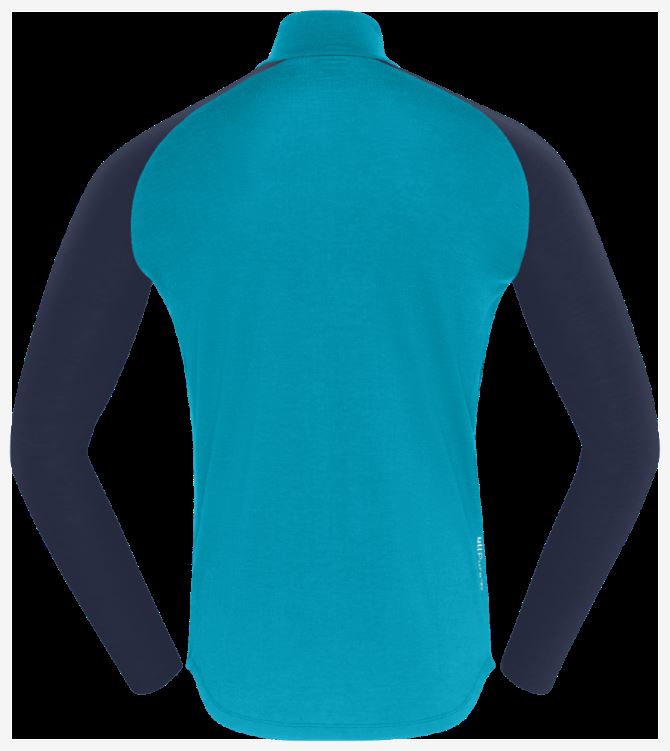 Norrona Heren Pureull Zip Neck Hawaiian Surf/indigo Night