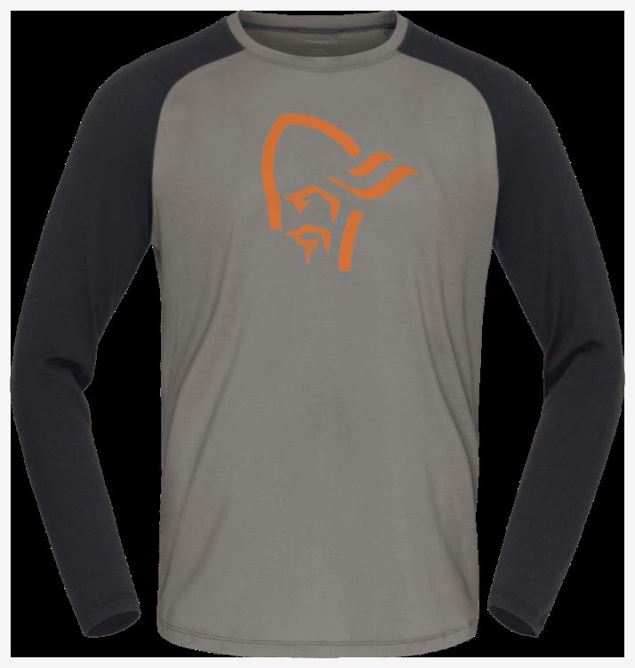 Norrona Heren Pureull Lange Mouw Castor Grijs/kaviaar Gemêleerd