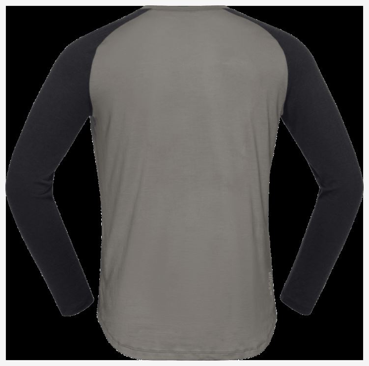 Norrona Heren Pureull Lange Mouw Castor Grijs/kaviaar Gemêleerd