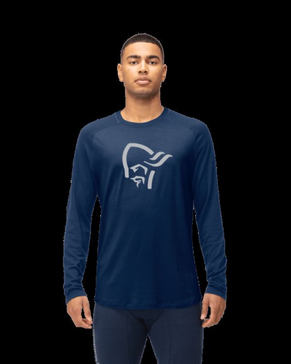 Norrona Heren Pureull Lange Mouw Indigo Nachtblauw