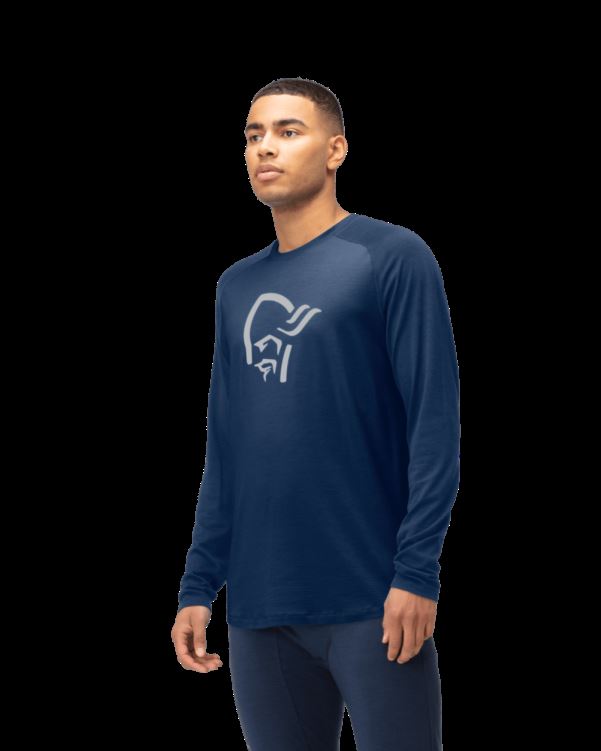 Norrona Heren Pureull Lange Mouw Indigo Nachtblauw