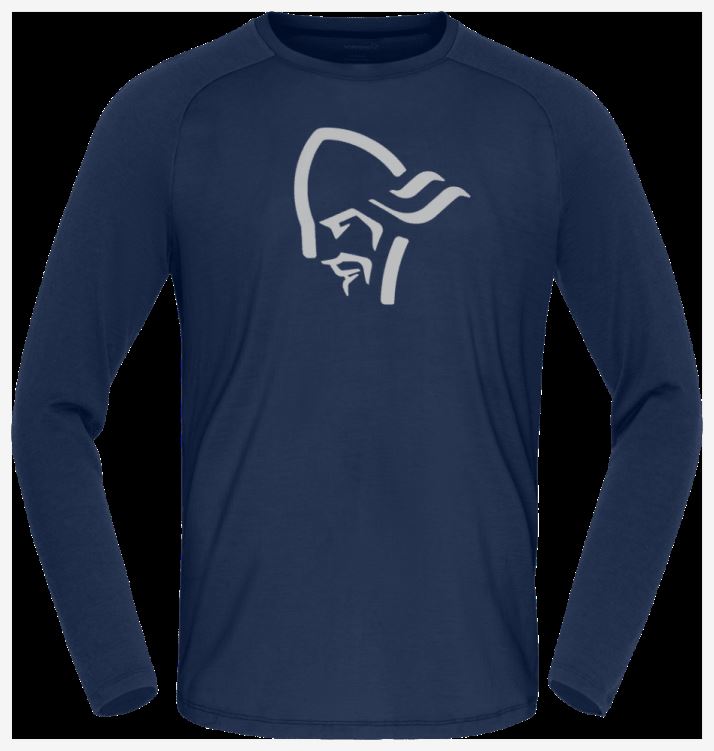 Norrona Heren Pureull Lange Mouw Indigo Nachtblauw