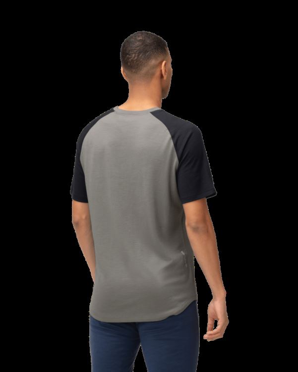 Norrona Pureull Heren T-shirt Castor Grijs/kaviaar Gemêleerd