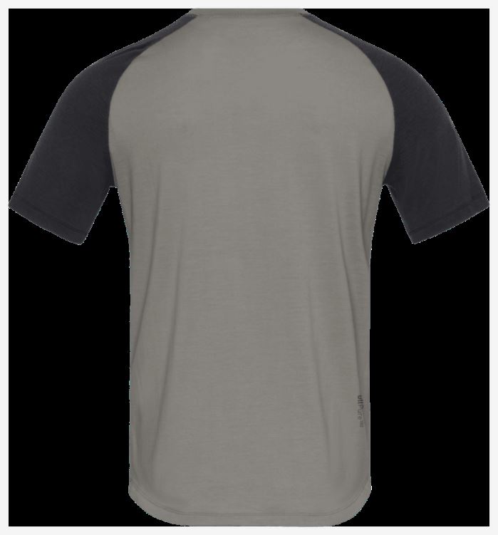 Norrona Pureull Heren T-shirt Castor Grijs/kaviaar Gemêleerd