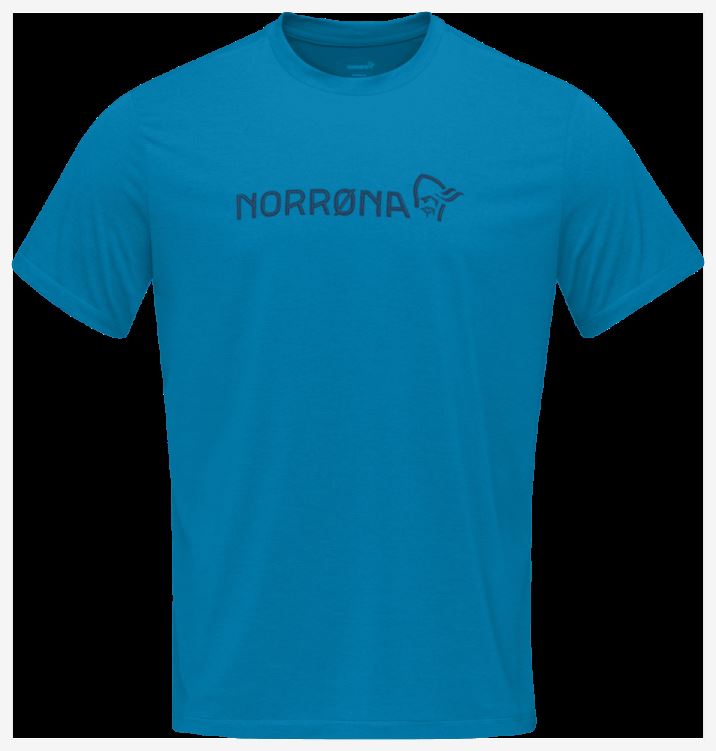 Norrona Heren Tech T-shirt Hawaiian Surf Blauw