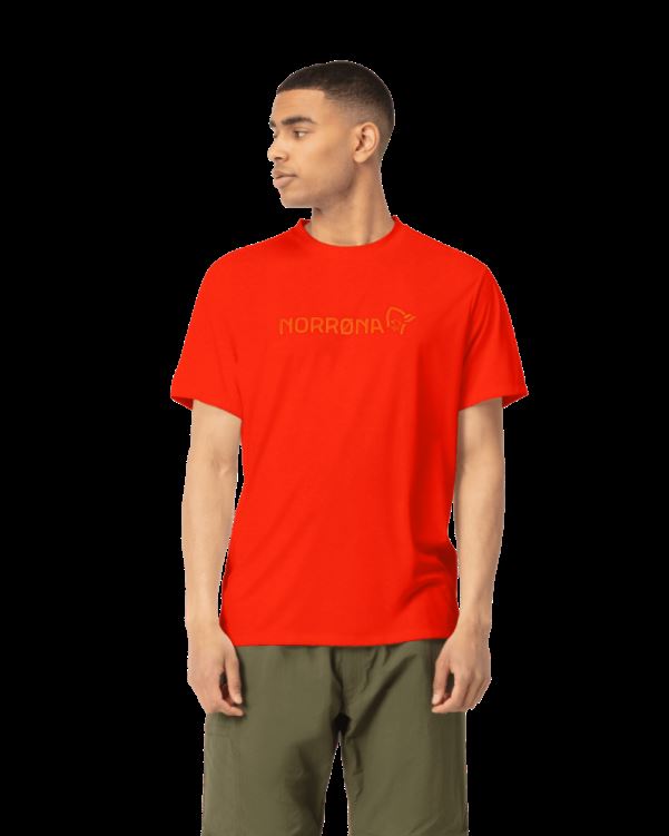Norrona Heren Tech T-shirt Adrenaline Rood