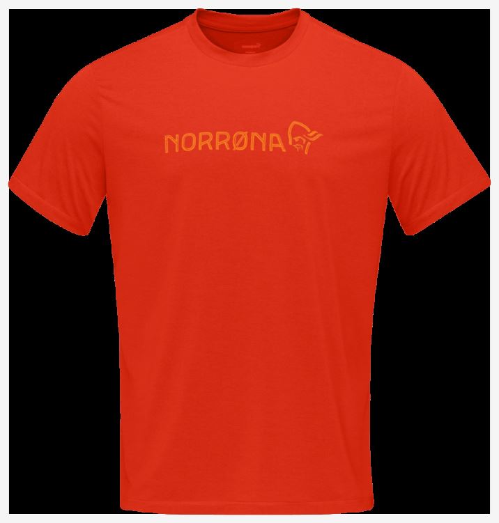 Norrona Heren Tech T-shirt Adrenaline Rood