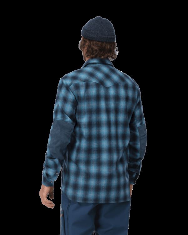 Norrona Heren Tamok Wollen Overhemd Indigo Nachtblauw