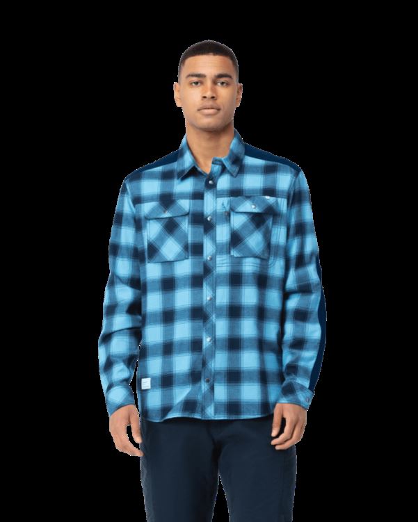 Norrona Heren Svalbard Flanellen Overhemd Heritage Blue/indigo Night