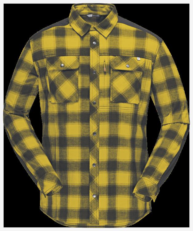 Norrona Heren Svalbard Flanellen Overhemd Goud Palmgeel