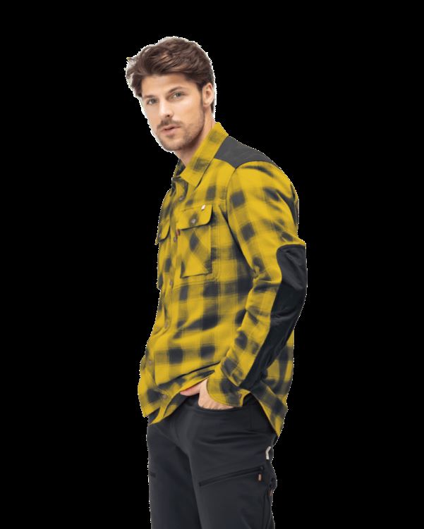 Norrona Heren Svalbard Flanellen Overhemd Goud Palmgeel