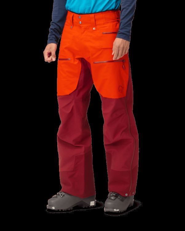 Norrona Heren Lofoten Gore-tex Pro Broek Adrenaline/rabarber