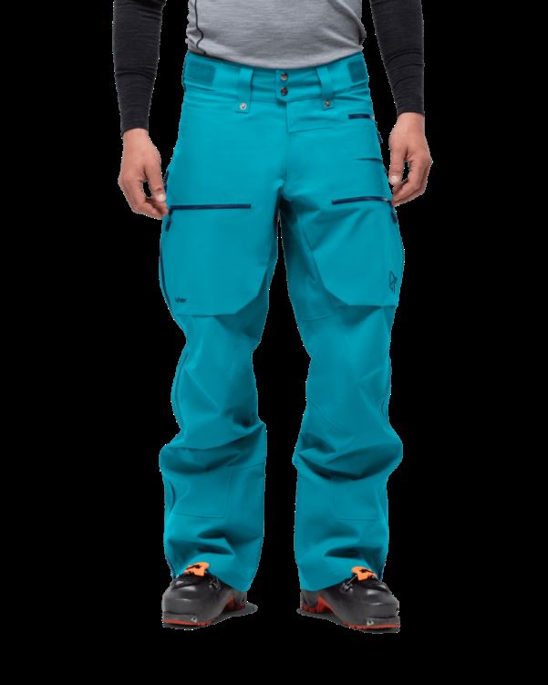 Norrona Heren Lofoten Gore-tex Pro Broek Hawaiian Surf Blauw