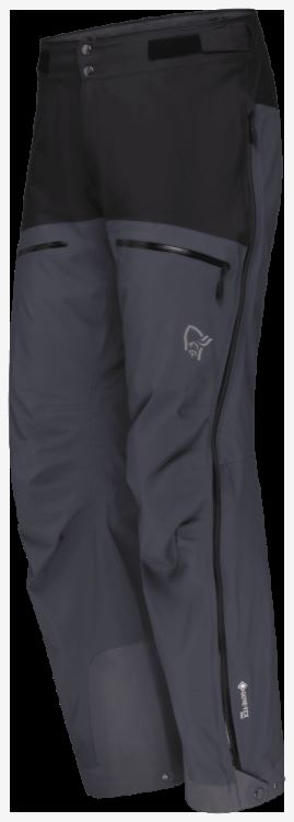 Norrona Heren Trollveggen Gore-tex Pro Light Broek Kaviaar/cool Zwart
