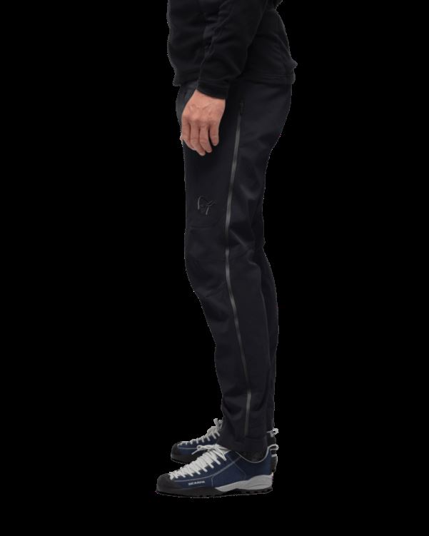 Norrona Heren Falketind Flex1 Heavy Duty Broek Kaviaar/rits Grijs