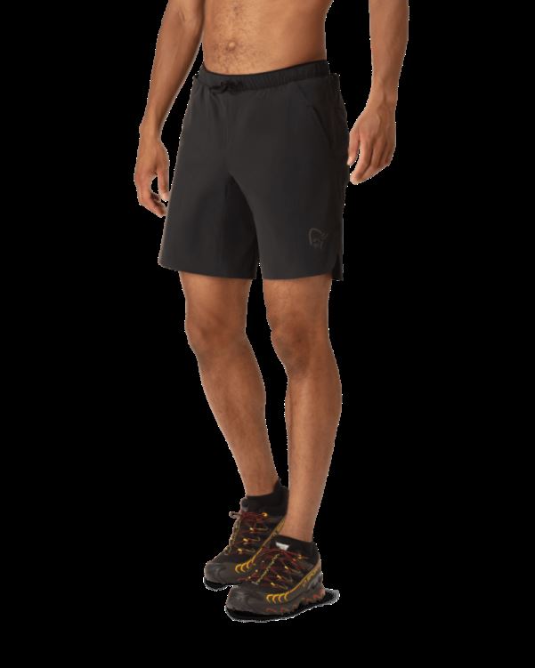 Norrona Heren Short Senja Flex1 9" Kaviaar Zwart