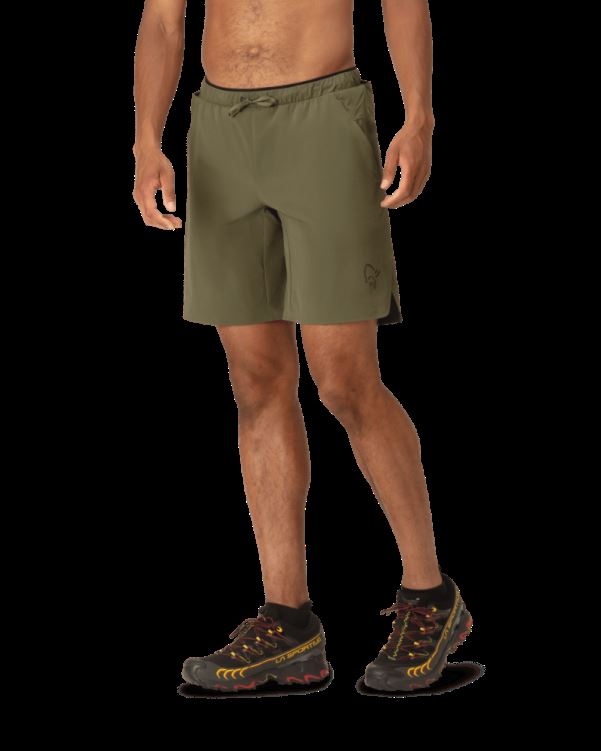 Norrona Heren Short Senja Flex1 9" Olijfgroen Nacht