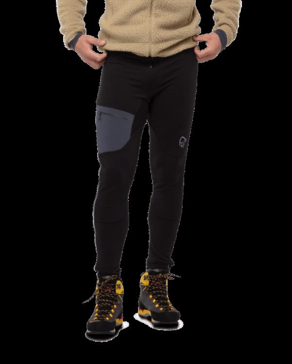 Norrona Trollveggen Warmwool2 Stretch Panty Kaviaar Zwart Heren