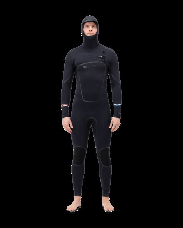 Norrona Heren Unstad 5.5/5/4 Wetsuit Met Capuchon Caviar Zwart