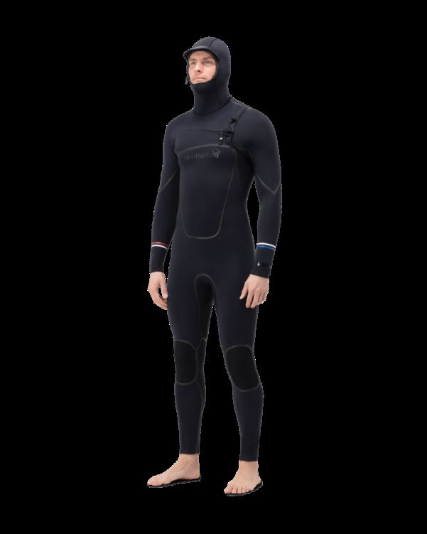 Norrona Heren Unstad 5.5/5/4 Wetsuit Met Capuchon Caviar Zwart