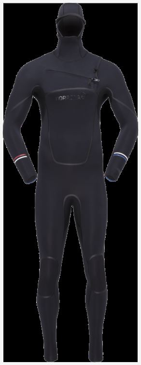Norrona Heren Unstad 5.5/5/4 Wetsuit Met Capuchon Caviar Zwart