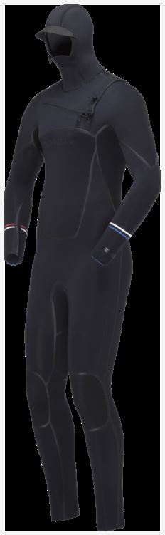 Norrona Heren Unstad 5.5/5/4 Wetsuit Met Capuchon Caviar Zwart