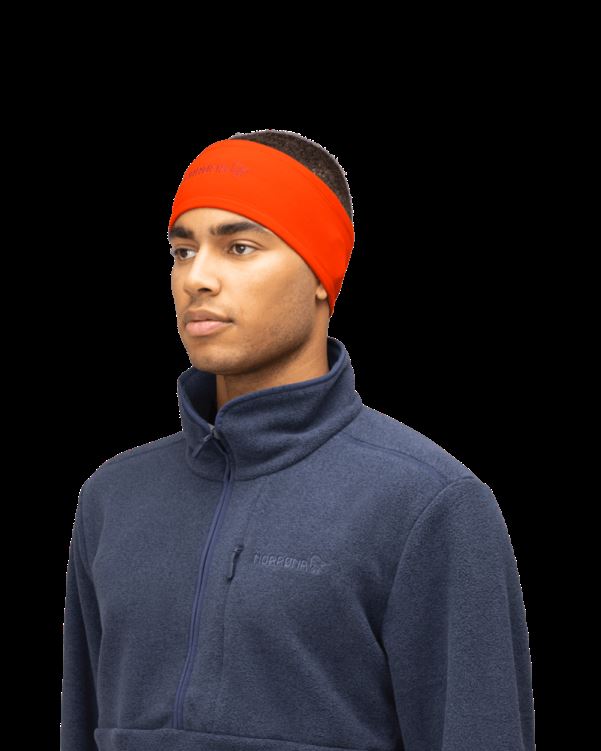 Norrona Unisex Genaaide Powerstretch Hoofdband Adrenaline Rood