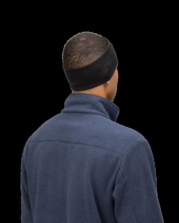 Norrona Unisex Genaaide Powerstretch Hoofdband Kaviaar Zwart