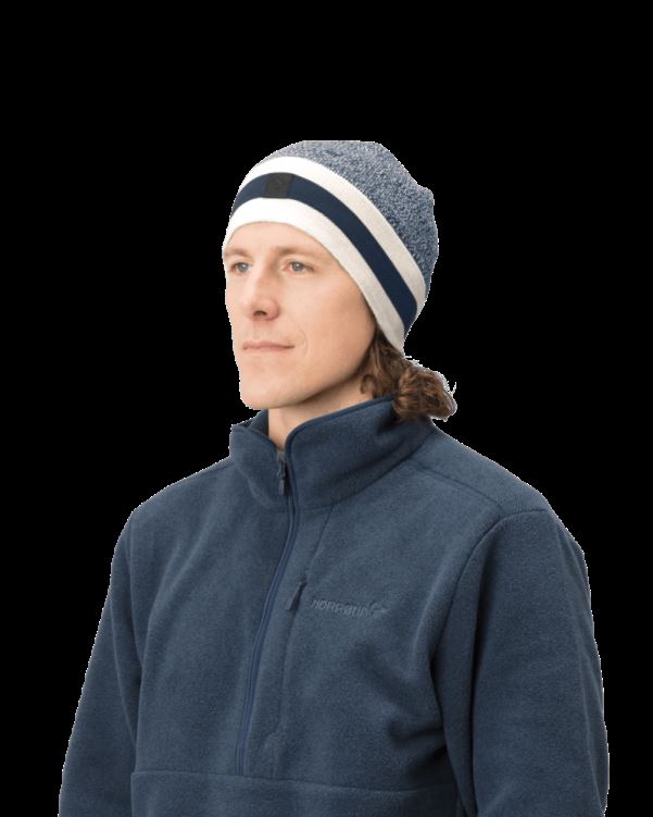 Norrona Unisex /29 Gemêleerde Gebreide Wollen Muts Indigo Night/snowdrop