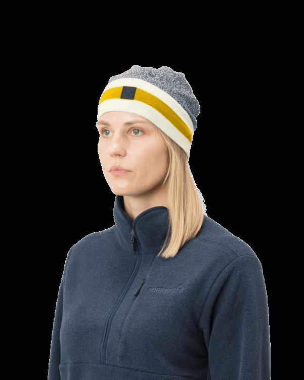 Norrona Unisex /29 Gemêleerde Gebreide Wollen Muts Vintage Indigo Blauw