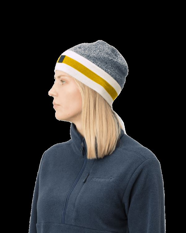 Norrona Unisex /29 Gemêleerde Gebreide Wollen Muts Vintage Indigo Blauw