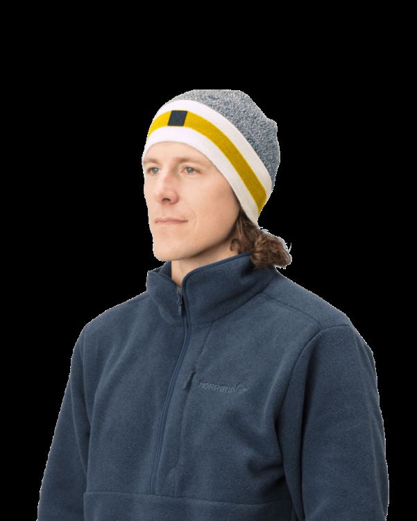 Norrona Unisex /29 Gemêleerde Gebreide Wollen Muts Vintage Indigo Blauw